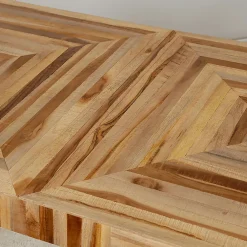 Table à manger en teck recyclé et métal 150x75cm - Wally