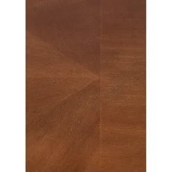 Table à manger ovale en noyer plaqué et métal doré 180x90cm - Denise