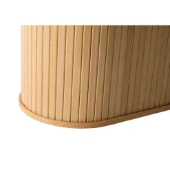 Table à manger ovale en placage chêne naturel 180x95cm - Nola