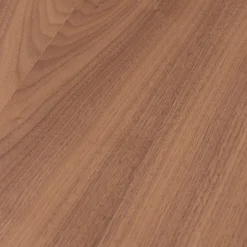 Table à manger ronde en noyer et pieds hêtre noir d100cm - Caly