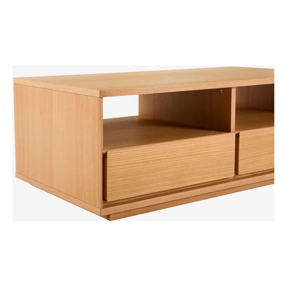 Table basse 2 tiroirs en chêne - Hazo
