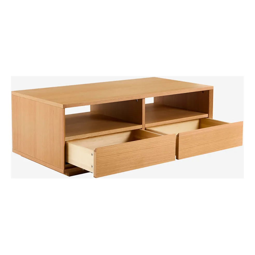 Table basse 2 tiroirs en chêne - Hazo