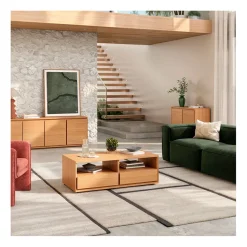 Table basse 2 tiroirs en chêne - Hazo