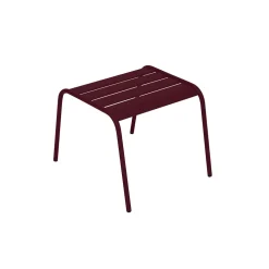 Table basse carré en acier cerise noir 59.5x48cm - Monceau
