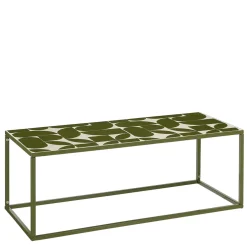 Table basse de jardin en fer et céramique vert 99x41cm - Bologna