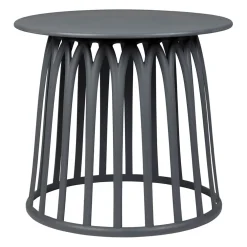 Table basse de jardin ronde grise d50cm - Lumi
