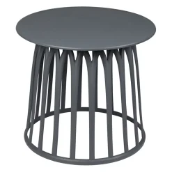 Table basse de jardin ronde grise d50cm - Lumi