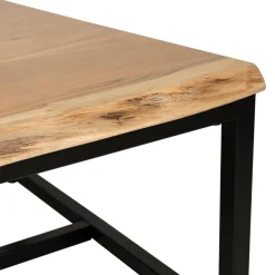 Table basse en acacia et pieds en fer noir - Brooklyn