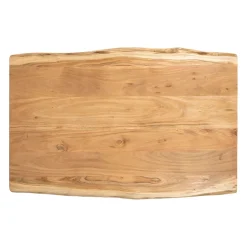 Table basse en acacia et pieds en fer noir - Brooklyn