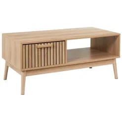 Table basse en bois naturel 100x50 cm - kara