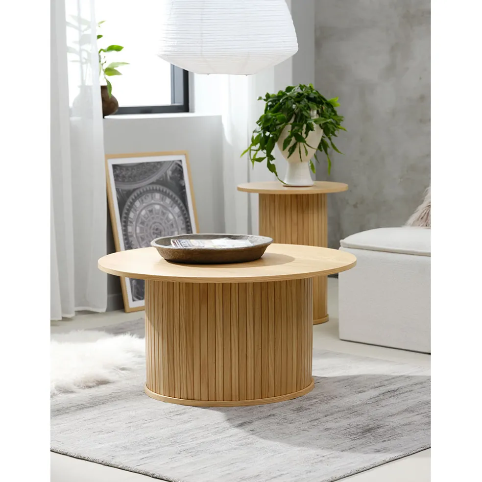 Table basse en chêne naturel d90cm - nola