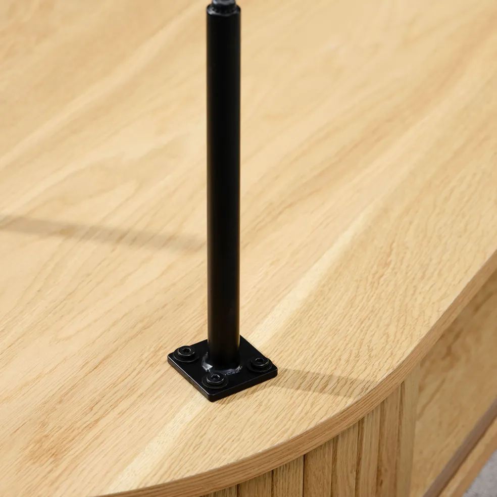 Table basse en placage chêne naturel 120x60 cm - nola