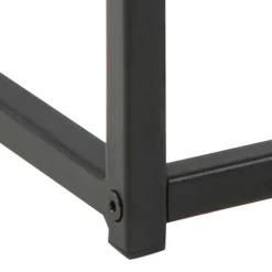 Table basse en plaqué chêne et métal noir L100cm - Senzo