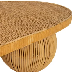 Table basse en rotin et bambou naturel 119x66cm - Tamba