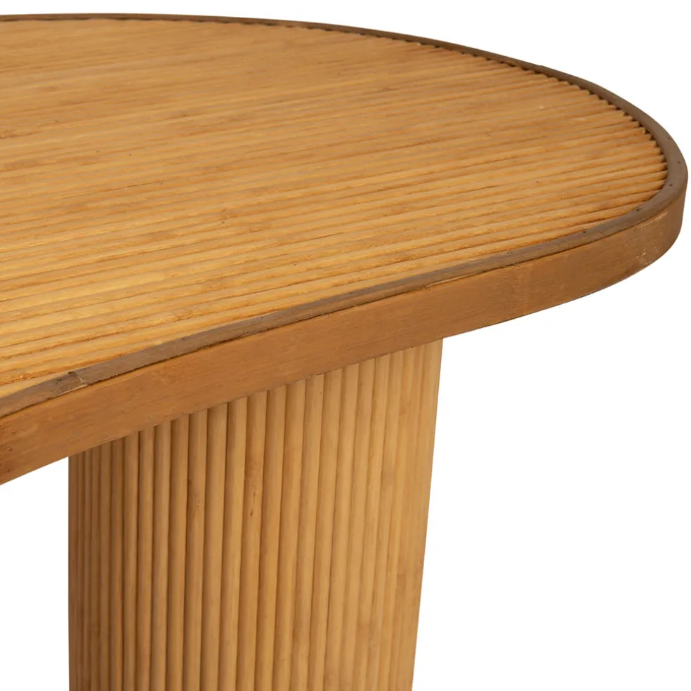 Table basse en rotin et bambou naturel 124x73cm - Saori