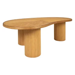 Table basse en rotin et bambou naturel 124x73cm - Saori