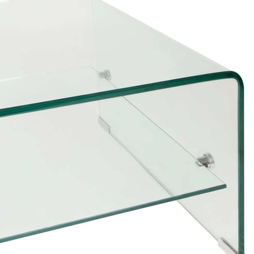 Table basse en verre trempé 110x55cm - Adela