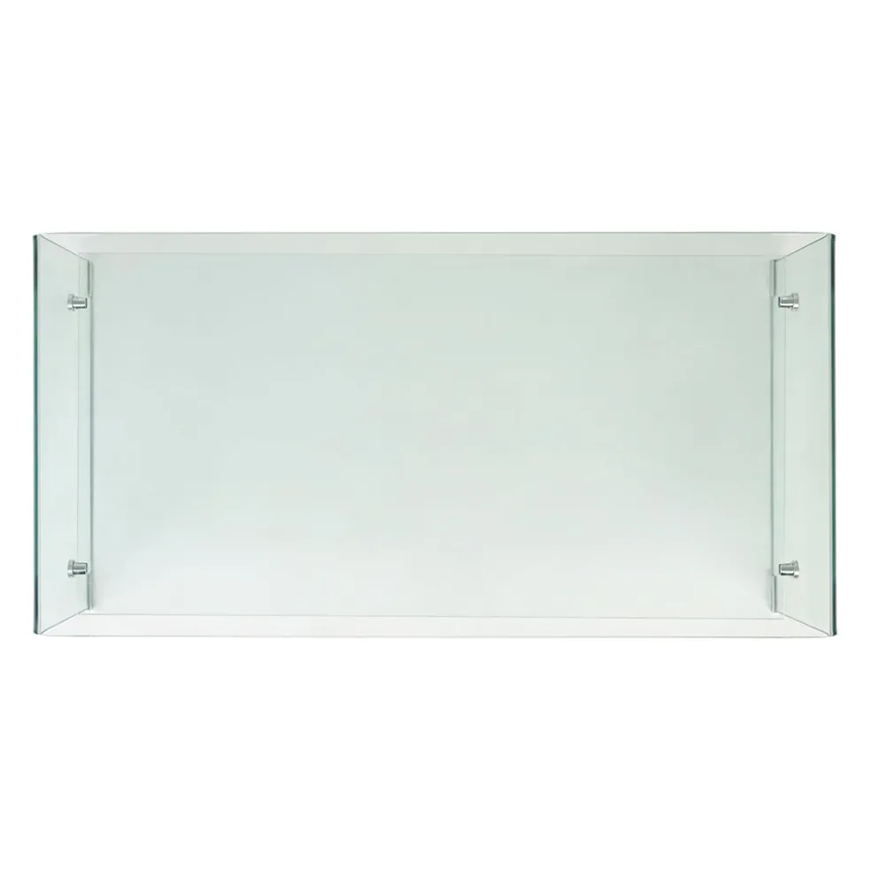 Table basse en verre trempé 110x55cm - Adela