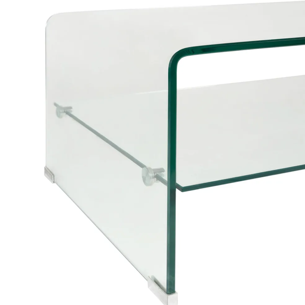 Table basse en verre trempé 110x55cm - Adela