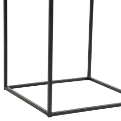 Table basse gigogne carrée (lot de 2) en aluminium et fer argenté - Felia