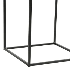 Table basse gigogne carrée (lot de 2) en aluminium et fer noir - Felia