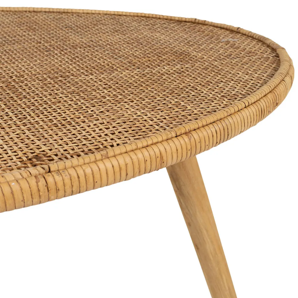 Table basse gigogne (lot de 2) en rotin naturel - Tamba