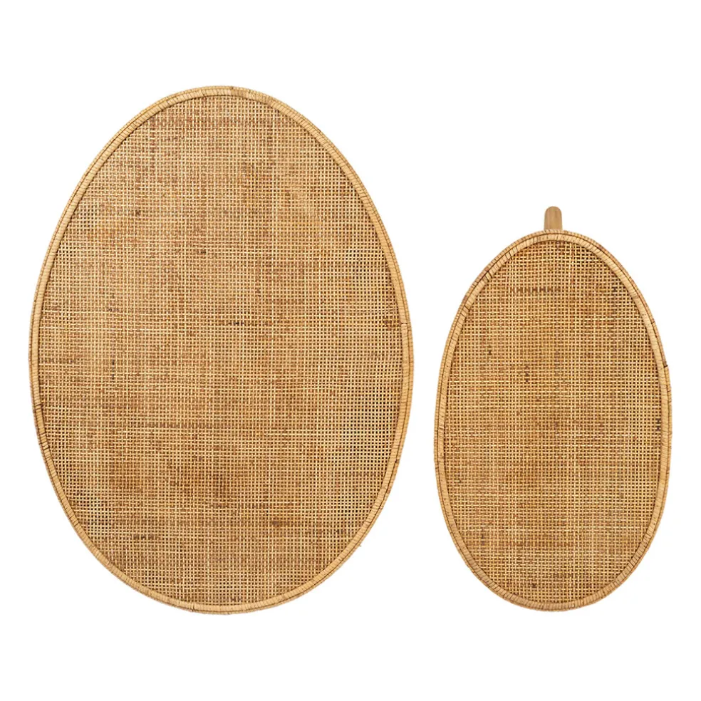 Table basse gigogne (lot de 2) en rotin naturel - Tamba