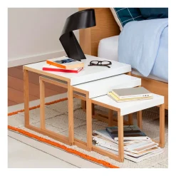 Table basse gigogne (lot de 3) en acier laqué - Kilo