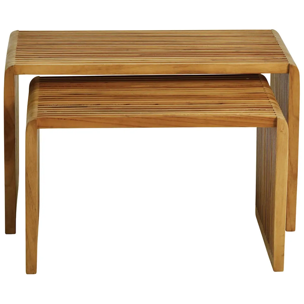 Table basse gigogne (lot de 2) en teck - Soan