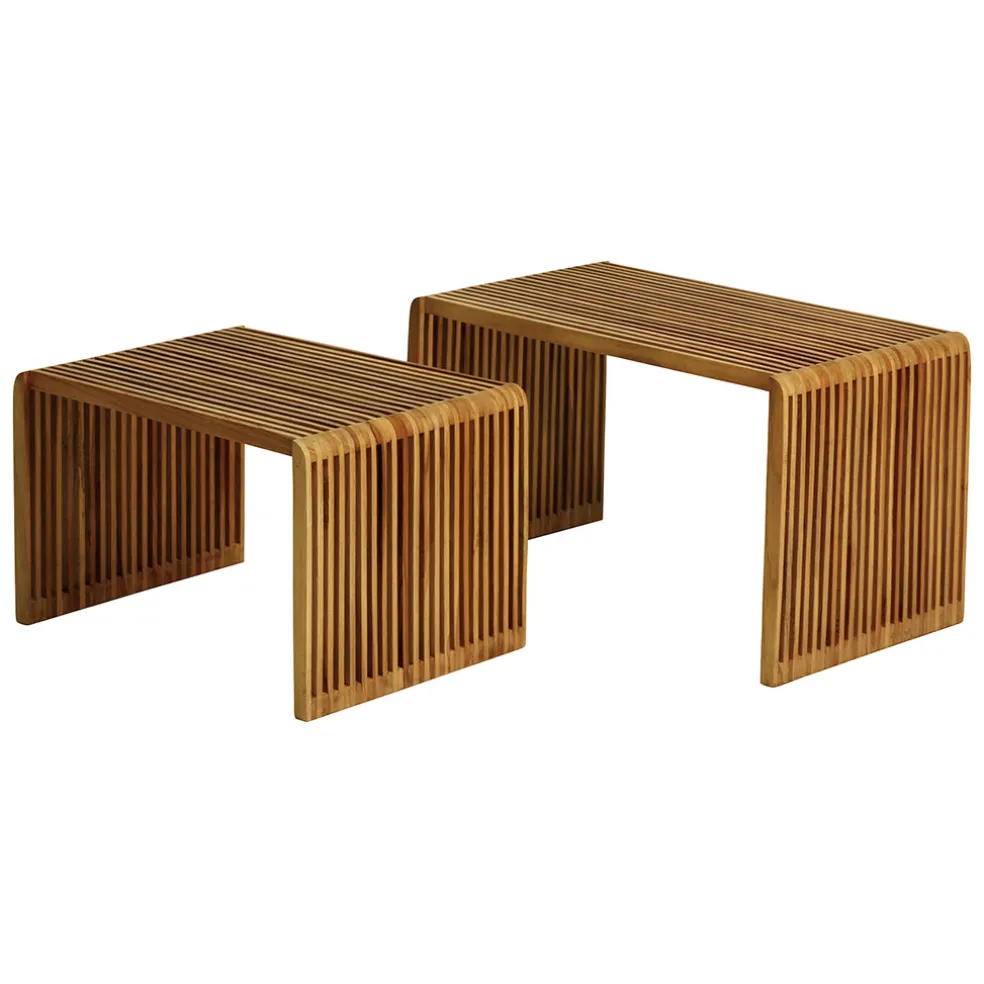 Table basse gigogne (lot de 2) en teck - Soan
