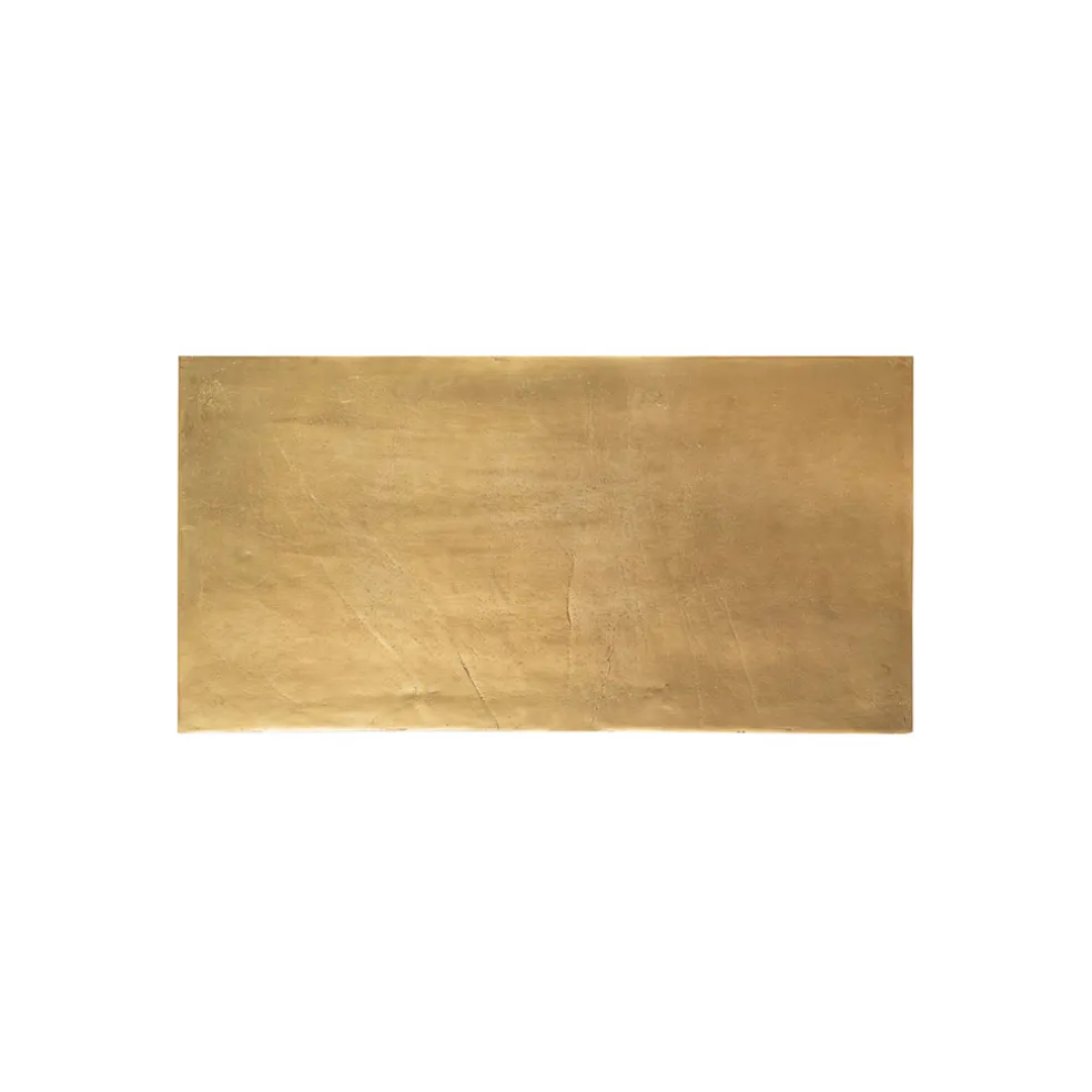 Table basse gigogne (lot de 3) en fer doré - Félia