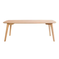 Table basse rectangulaire effet chêne naturel 110x50cm - becka
