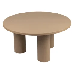 Table basse ronde 3 pieds en fer beige d70xh35cm - Organic
