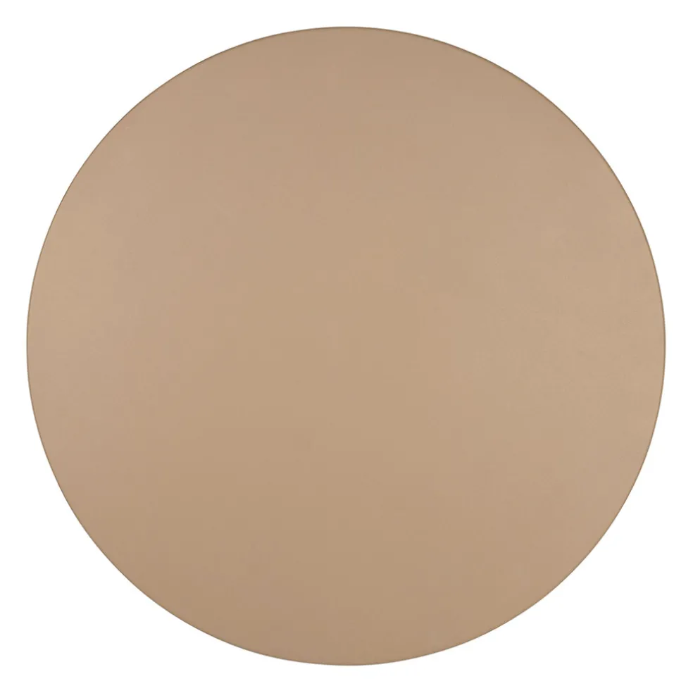 Table basse ronde 3 pieds en fer beige d70xh35cm - Organic