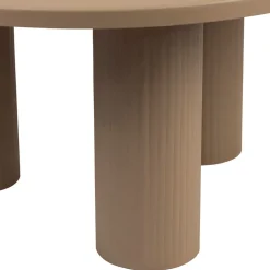Table basse ronde 3 pieds en fer beige d70xh35cm - Organic