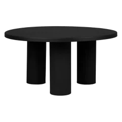 Table basse ronde 3 pieds en fer noir d70xh35cm - Organic