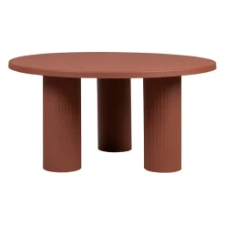 Table basse ronde 3 pieds en fer terracotta d70xh35cm - Minimal