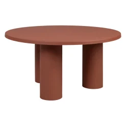 Table basse ronde 3 pieds en fer terracotta d70xh35cm - Minimal