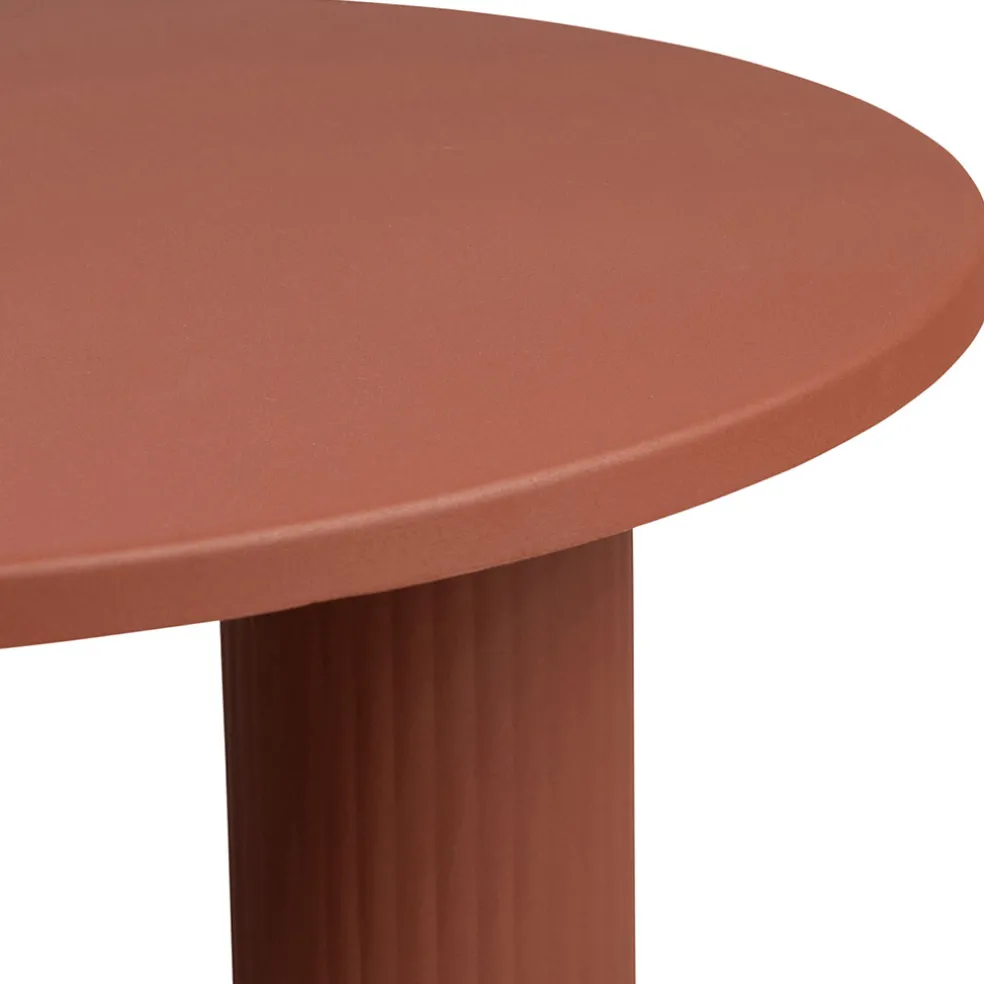 Table basse ronde 3 pieds en fer terracotta d70xh35cm - Minimal