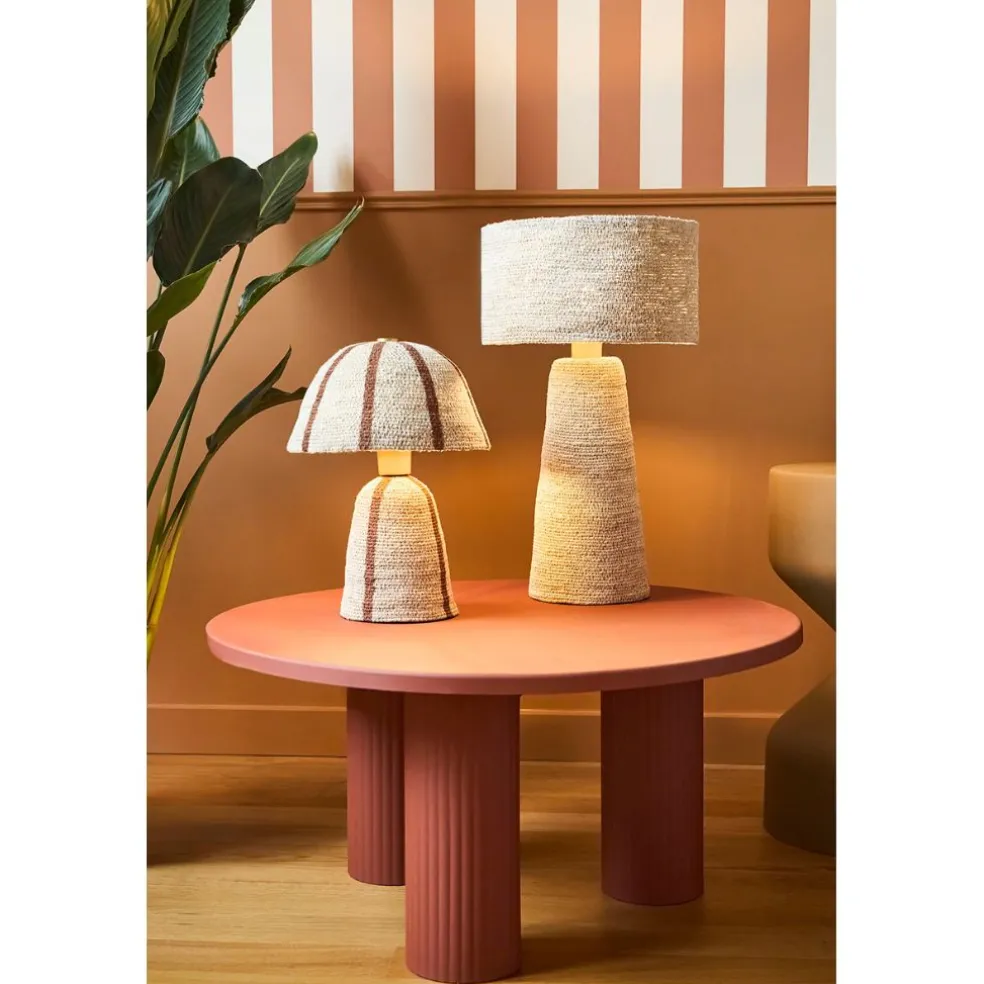 Table basse ronde 3 pieds en fer terracotta d70xh35cm - Minimal