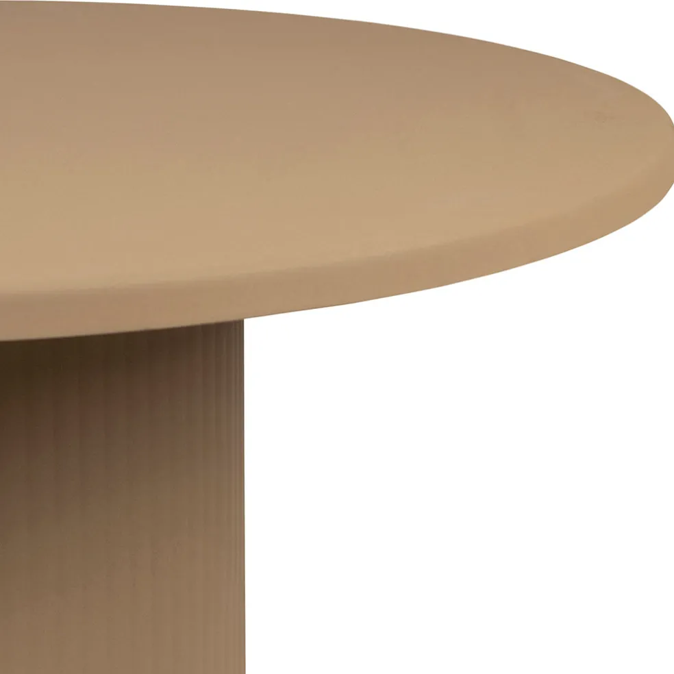 Table basse ronde en fer beige d79xh40cm - Minimal