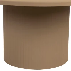 Table basse ronde en fer beige d79xh40cm - Minimal
