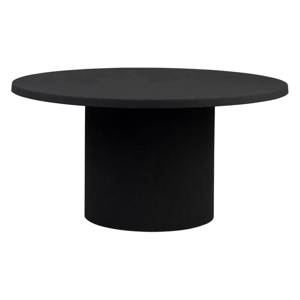 Table basse ronde en fer noir d79xh40cm - Organic