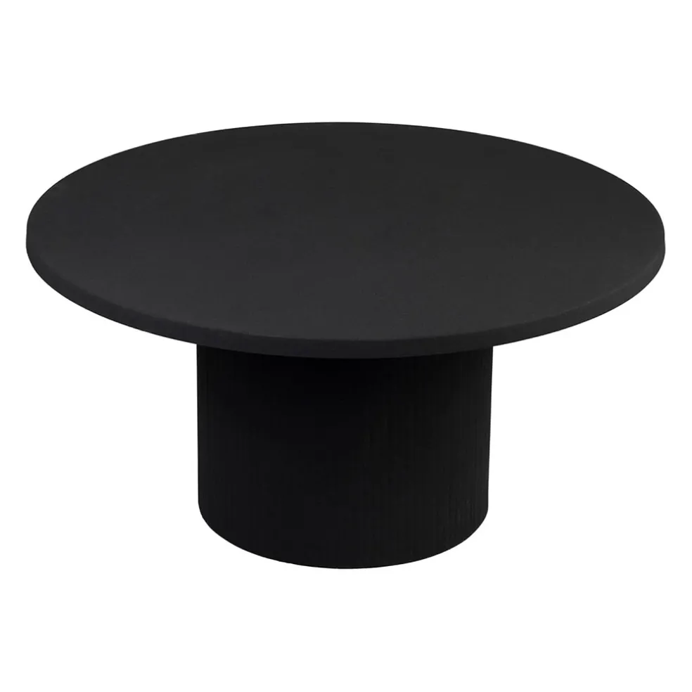 Table basse ronde en fer noir d79xh40cm - Organic