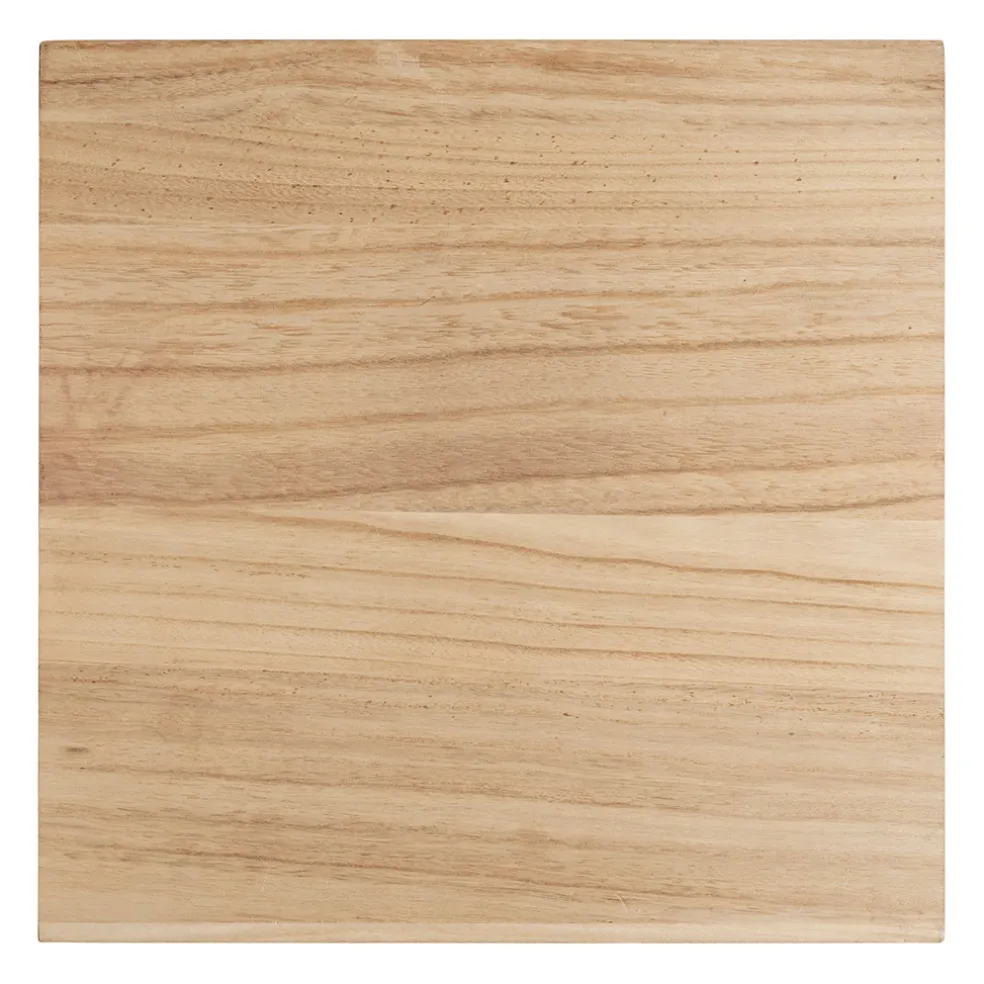 Table de chevet 1 porte en naturel et noir - Kenda