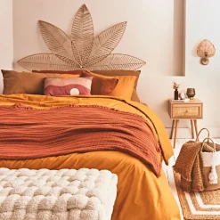 Table de chevet en bois et cannage 1 tiroir - Baia