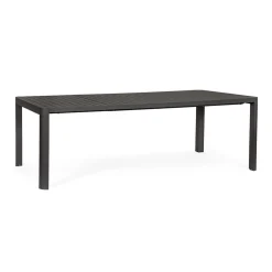 Table de jardin avec allonge en aluminium anthracite 180(+60)x100cm - Kiplin