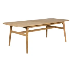 Table de jardin avec rallonge en acacia naturel 180-200x100cm - Cirina