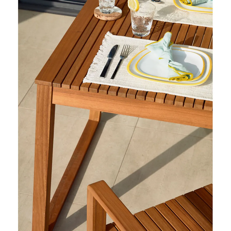 Table de jardin en bois d'acacia 190x90cm - Emili