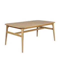 Table de jardin extensible en acacia naturel 180(+40cm)x100cm - Cavalo